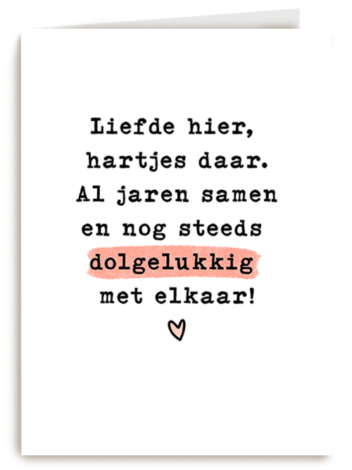 Kaart Hallmark | Huwelijksjubileum | Liefdesjubileum Dolgelukkig Met Elkaar