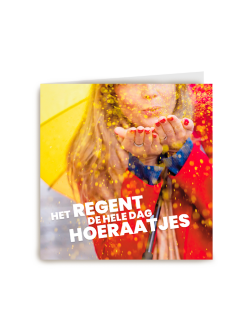 Verjaardagskaart Hallmark | Verjaardagskaart Het Regent Hoeraatjes