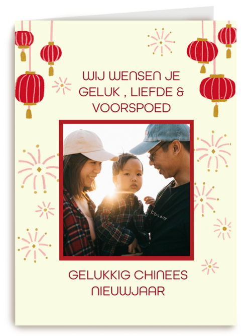 Gelukkig chinees nieuwjaar fotokaart