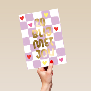 Valentijn Zo Blij Met Jou paars