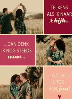 valentijnskaart foto telkens als ik naar je kijk