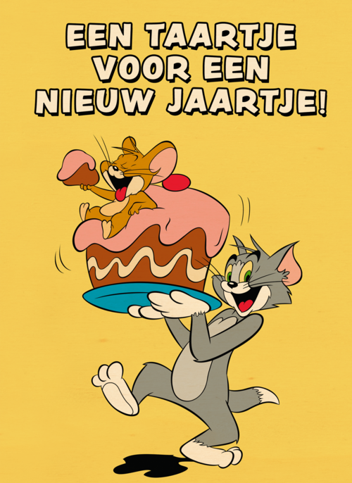 Taartje voor nieuw jaartje Tom en Jerry