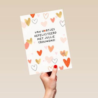 Van hartjes gefeliciteerd met jullie trouwdag
