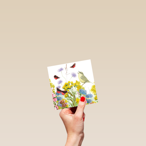 Kaart flowers by Marjolein Bastin vogel bloemen vlinders