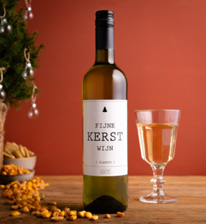 Flessenwerk Witte Wijn Fijne Kerst