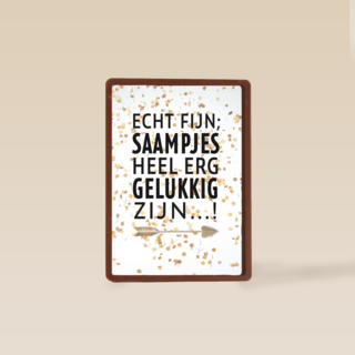 huwelijksjubileum kaart saampjes heel erg gelukkig zijn