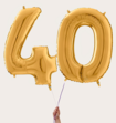 Cijferballon 40 Jaar Goud XL
