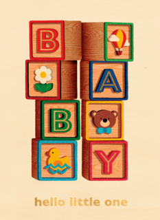 Geboorte felicitatie folio baby blokken