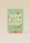 Snoopy verjaardagskaart groen