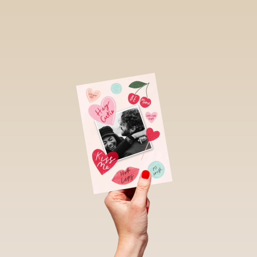 Valentijn fotokaart Hey cutie