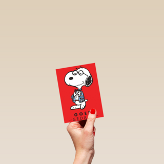geslaagd kaart goed gedaan snoopy