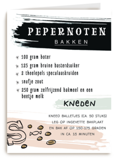 sinterklaas kaart recept pepernoten bakken 100 gram boter