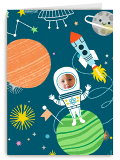 deze kleine astronaut is jarig