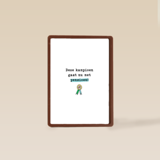 Pensioen deze kampioen gaat met pensioen