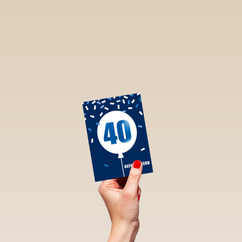Verjaardagskaart leeftijden man 40 ballon