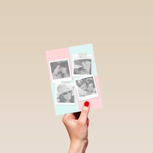 fotokaart blanco vier polaroid fotoos