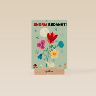 Bedanktkaart met bloemen illustratie