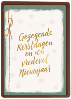 Kerstkaart religieus gezegende kerstdagen