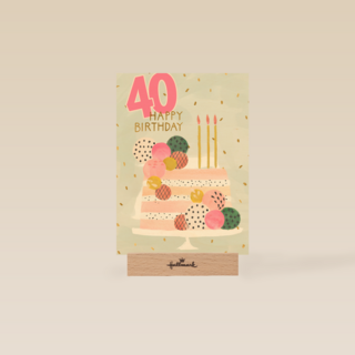 40 happy birthday met taart