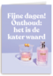 kerstkaart andc hip fijne dagen onthoud het is de kater waard
