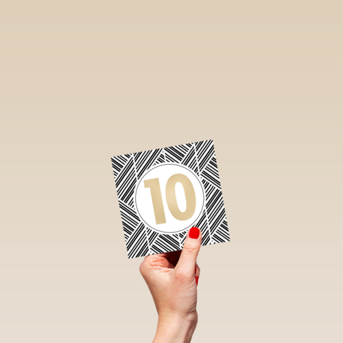 gouden 10 met patroon