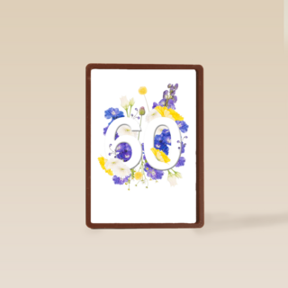 Verjaardagskaart vrouw 60 jaar met bloemen