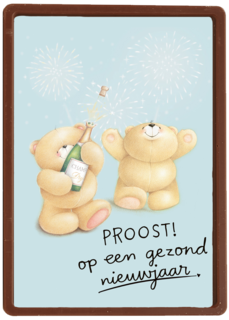 nieuwjaarskaart klassiek forever friends proost