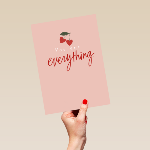 Valentijnsdagkaart hip You are everything