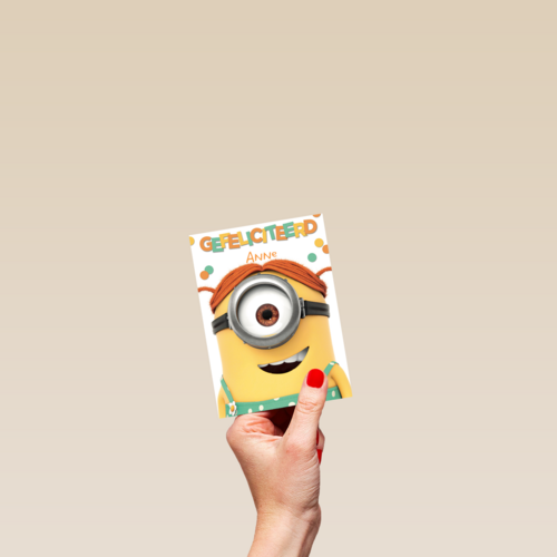 Despicable Me minion carl meisje gefeliciteerd
