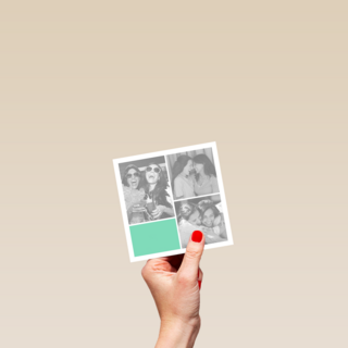 fotokaart friends sunshine happines drie fotoos