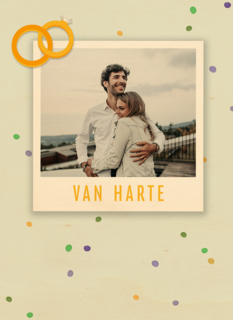 trouwdag fotokaart stijlvol van harte