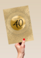 Verjaardagskaart leeftijden 40 Cheers to forty years goud