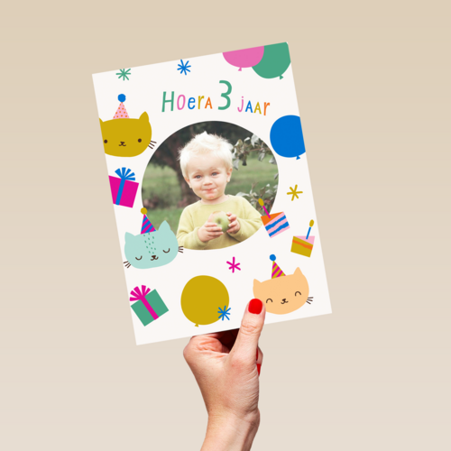 Hoera 3 jaar fotokaart