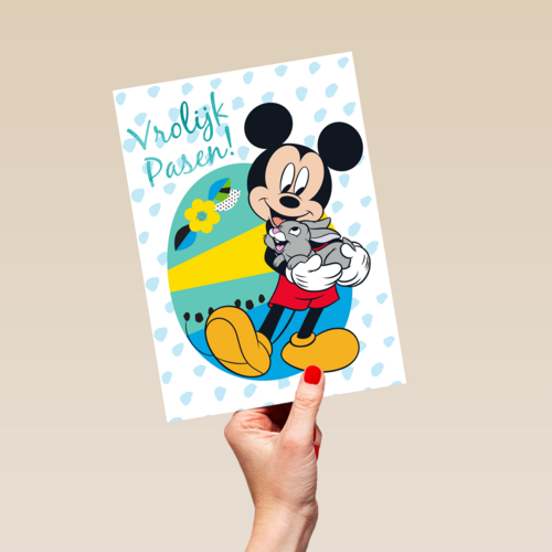 pasen kaart disney mickey mouse vrolijk pasen
