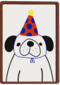 Dog with a party hat