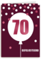 Verjaardagskaart leeftijden vrouw 70 ballon