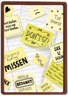 post it afscheid nemen