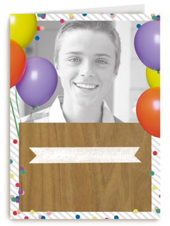 fotokaart gefeliciteerd met je verjaardag ballonnen