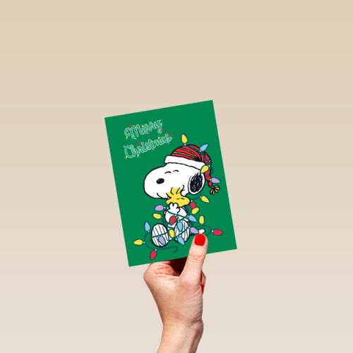 merry christmas from Snoopy and Woodstock