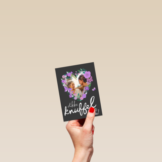 moederdag fotokaart dikke knuffel voor jou bloemen hart