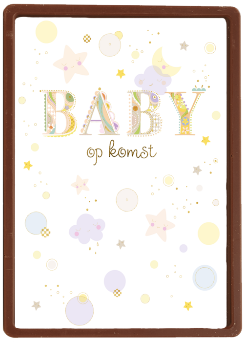 Chocolade Kaart Zwangerschap Felicitatie | Hallmark | Chocolade Kaart Hallmark | Zwangerschap Felicitatie | Turnowsky Baby Op Komst