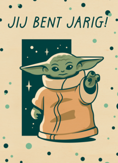 verjaardag kaart grogu jij bent jarig