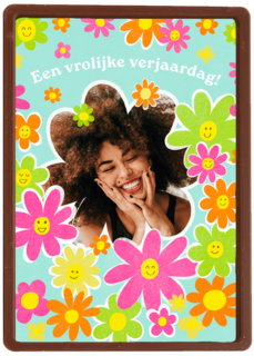 Een vrouwelijke verjaardag fotokaart