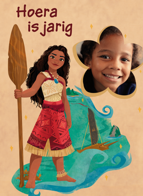 Disney Vaiana Hoera Fotokaart