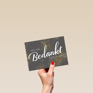 bedankt kaart zakelijk bedankt voor je inzet