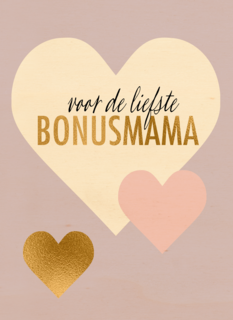 moederdag kaart stijlvol voor de liefste bonus mama