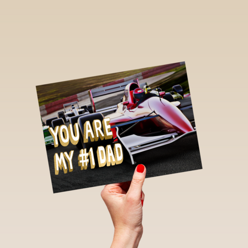 vaderdag kaart raceauto