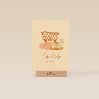 Zwangerschap kaart een kleintje op komst