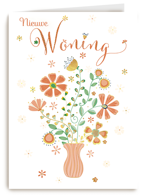 Kaart Hallmark | Felicitatie Nieuwe Woning | Turnowsky Nieuwe Woning Vaas