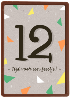 Verjaardagskaart tiener jongen 12